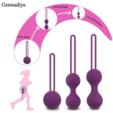 Load image into Gallery viewer, Medical Silicone Vibrator Kegel Balls Exercise Tightening Device Balls Safe Ben Wa Ball for Women Vaginal massager Adult toy