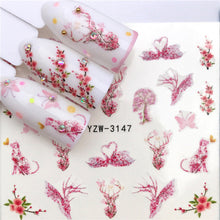 Load image into Gallery viewer, 1pcs Christmas Theme Xmas Santa Snowman Designs for Nail Art DIY Craft Wraps Water Transfer Sticker New Year Nail Decal Gift