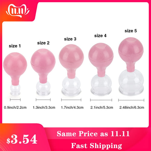 Pink Vacuum Cupping Cans Chinese Suction Family Body Massage Helper Rheumatism Therapy Pain Relief Health Care