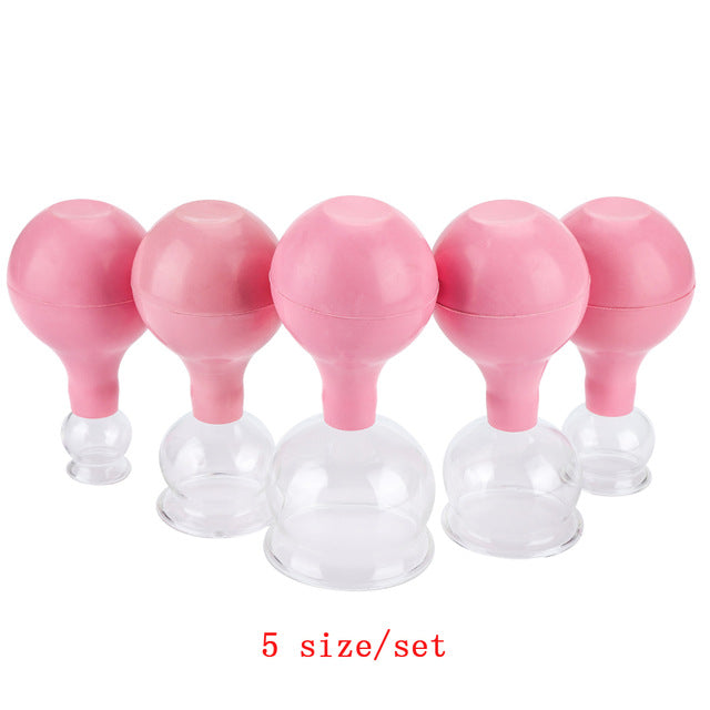 Pink Vacuum Cupping Cans Chinese Suction Family Body Massage Helper Rheumatism Therapy Pain Relief Health Care
